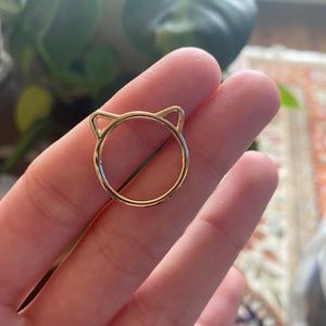 Brand New Cat Ears Ring - Faux Gold Plated